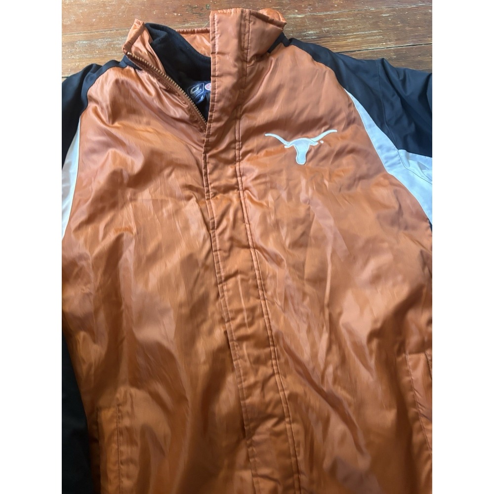 Vintage Texas Longhorns Jacket Puffer Size XL Burnt Orange G3 Sports 90s Men's - Picture 3 of 7